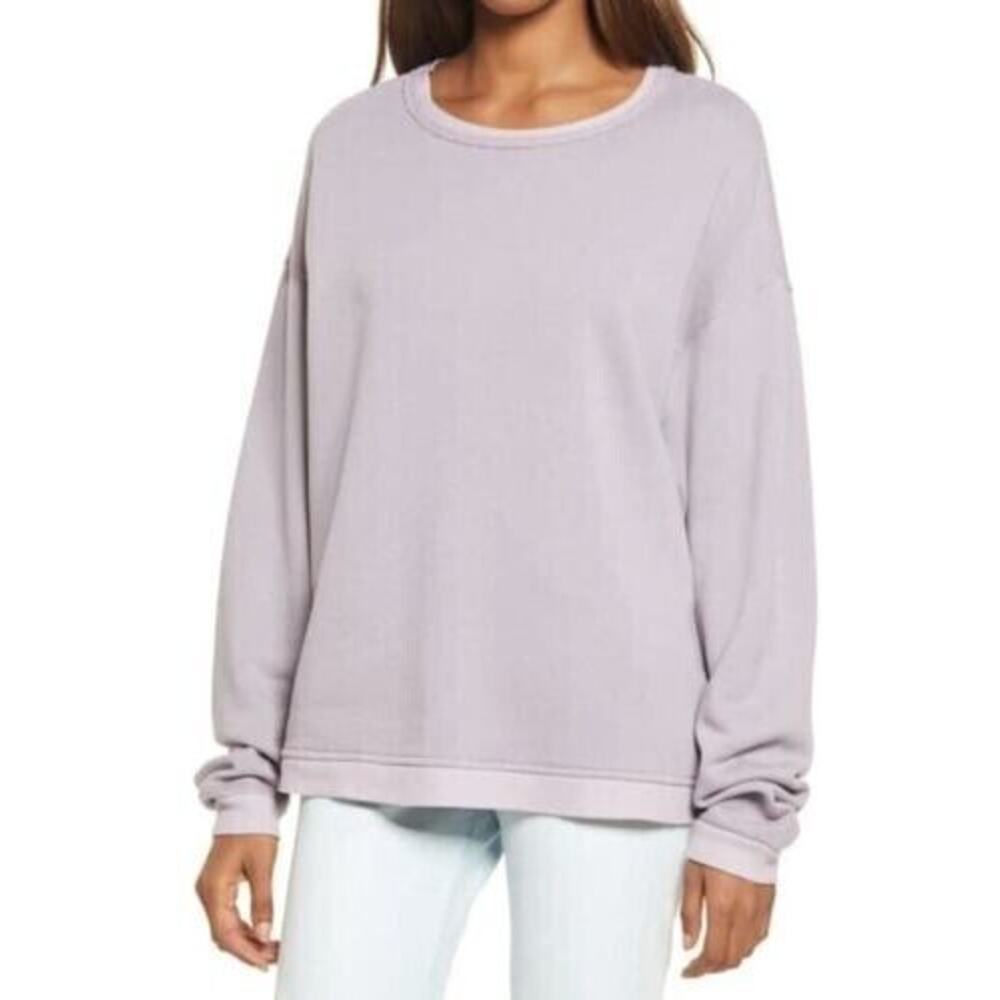 Treasure & Bond Women's Thermal Edge Sweatshirt In Purple Peace 2XS $45‎